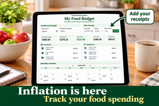 My Food Budget Interactive Food Spending Journal
