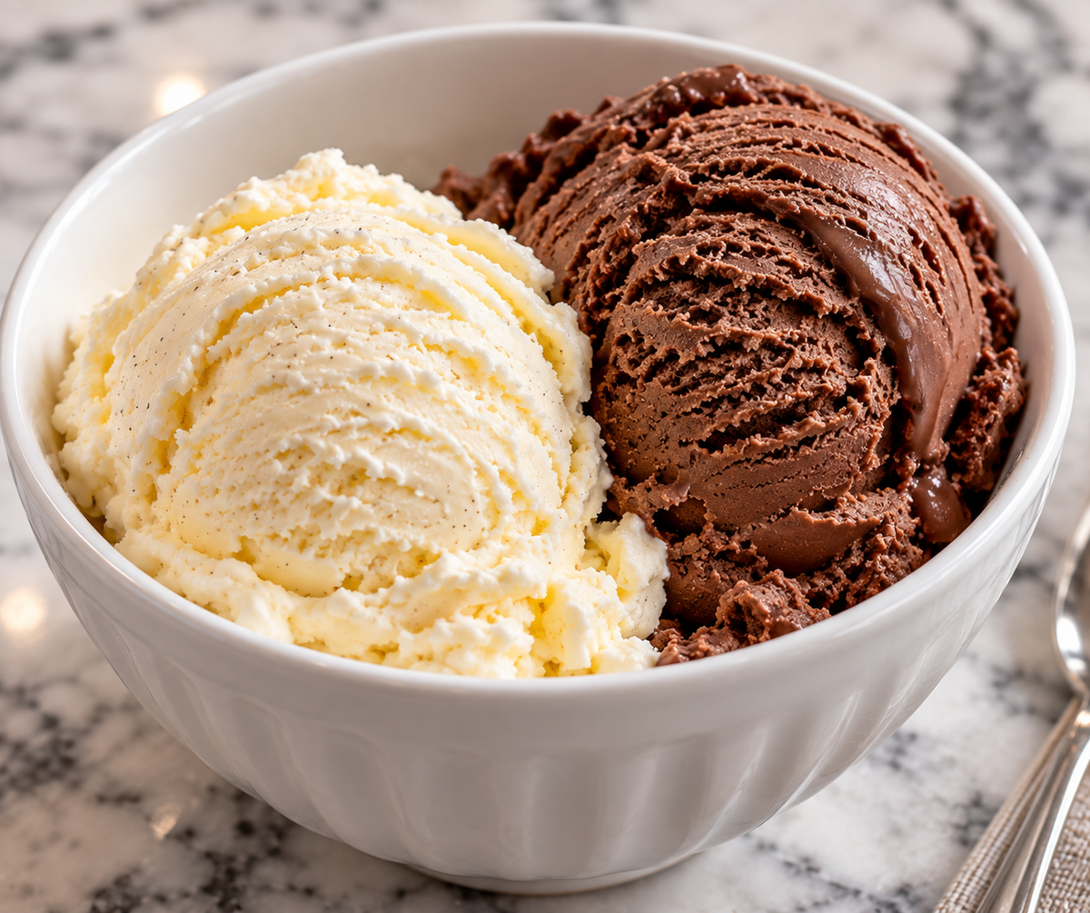 Homemade Vanilla and Chocolate Ice Cream Recipes